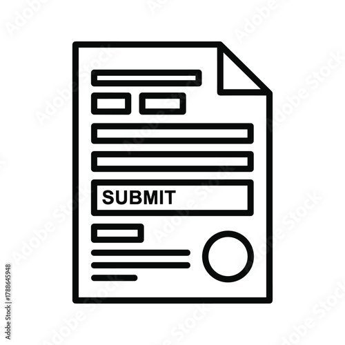 Document with submit button and signature field