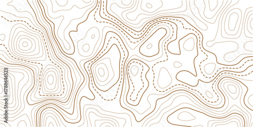 Topographic gold luxury map background. Geographic abstract pattern. The topo contour or wallpaper.Abstract outline grid.