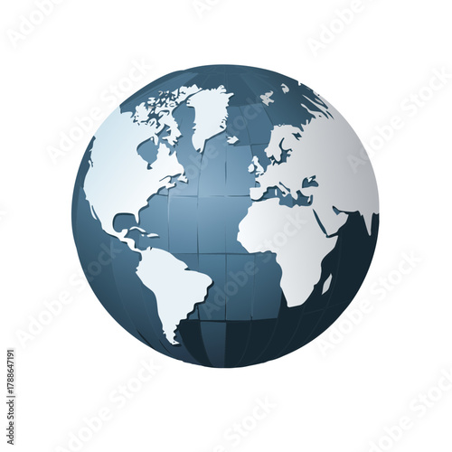 Detailed Earth Globe with Continents and Oceans Displayed Clearly
