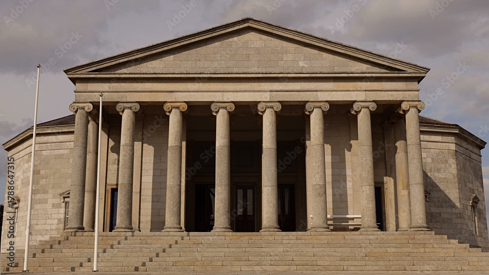 Obraz premium Finest Courthouses with an interesting story in the Ireland, Carlow Courthouse was designed by William Vitruvius Morrison in 1830 and is located in Co.Carlow, Carlow Town.