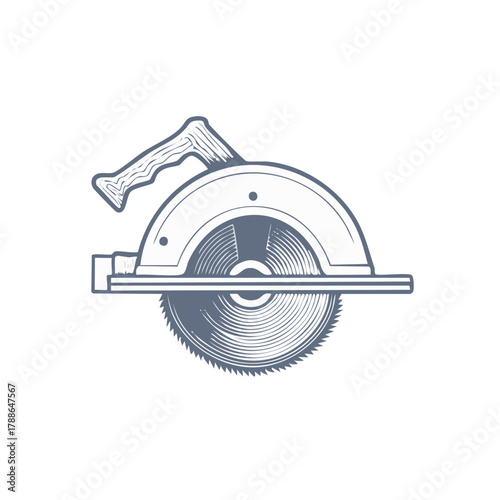 Circular Saw Tool Vector Illustration