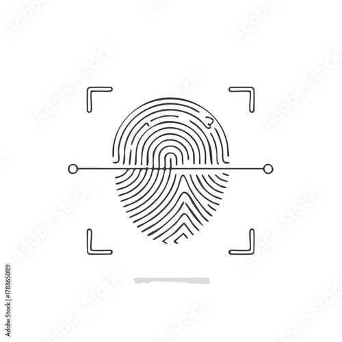 Fingerprint Scan Identity Verification Security Concept