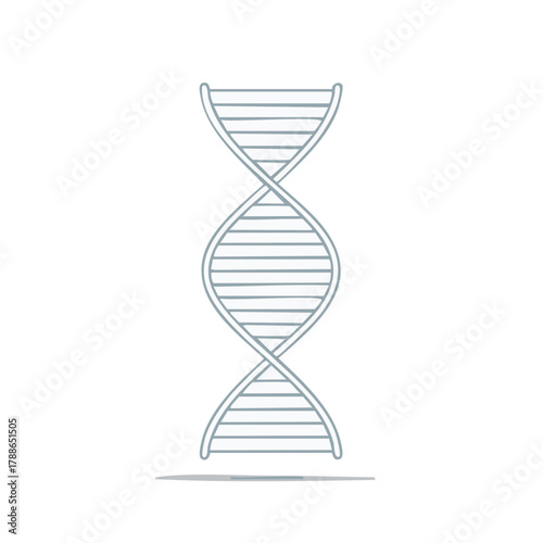 Abstract Double Helix DNA Strand Illustration