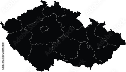 Vector Map of the Czech Republic with Regions
