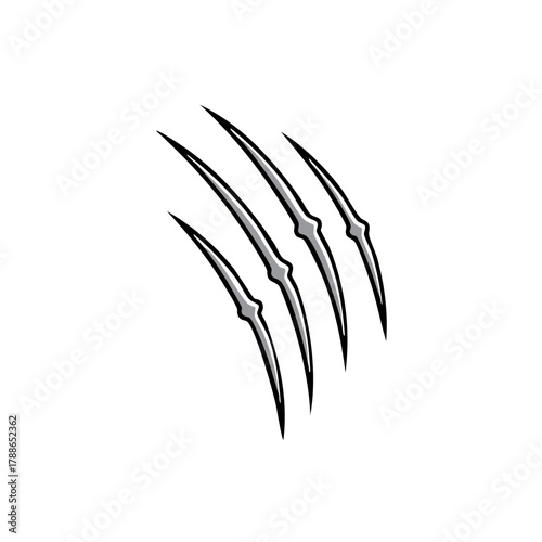 Sharp Claw Marks Scratch Abstract Graphic Design Element