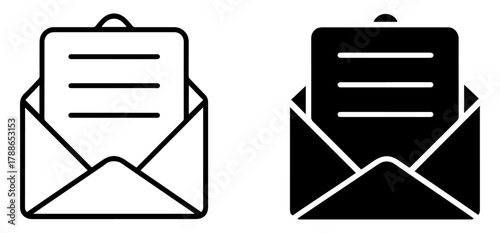 envelope mail icon set vector