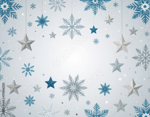 Snowflake Festive Pattern: A beautifully arranged pattern of snowflakes, capturing the essence of the winter season and holiday cheer. Emphasizing the festive mood of the holidays.