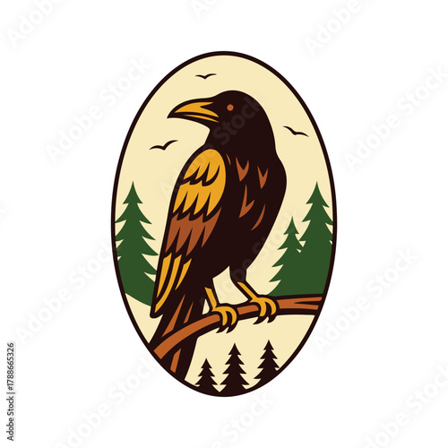 Ready Raven Perched Svg 