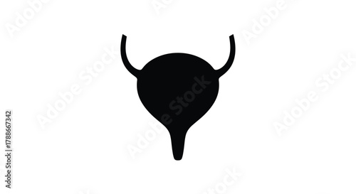 Human urinary bladder icon illustration medical health symbol