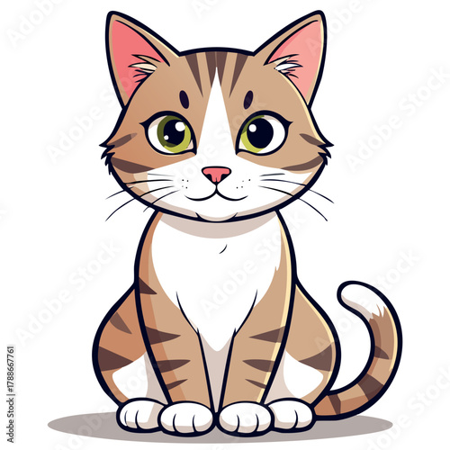 Print, cat, funny cat, ki, ai, drawing, kitty, happy, logo, nice, happy cat, colors, comic,
