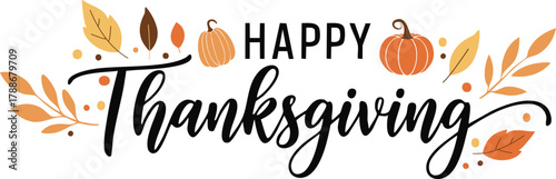 추수감사절, Happy Thanksgiving handwritten calligraphy