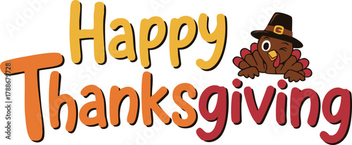 추수감사절, Happy Thanksgiving handwritten calligraphy