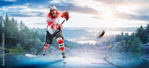 Photography Hockey players in action on the ice