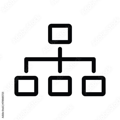 Organization chart icon vector for business use