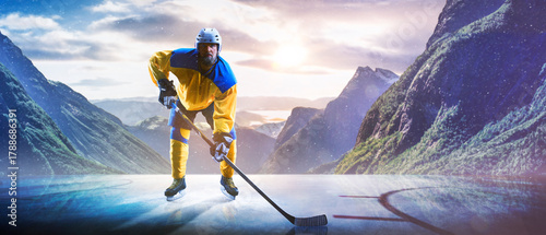 Photography Hockey players in action on the ice