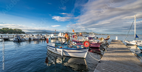 Small fishing port and marina of La Madrague de Giens, Hyères, Côte d’Azur, France