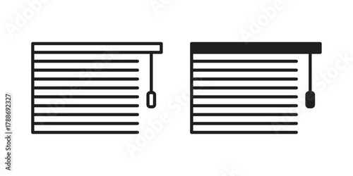 Blinds icon, vector graphics collection. logotype graphic art design