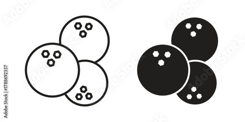 Blueberries icon, vector graphics collection. logotype graphic art design