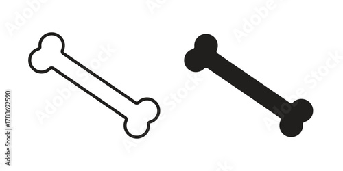 Bone icon, vector graphics collection. logotype graphic art design