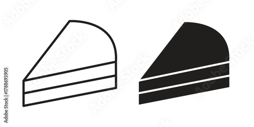 Cake-slice icon, vector graphics collection. logotype graphic art design