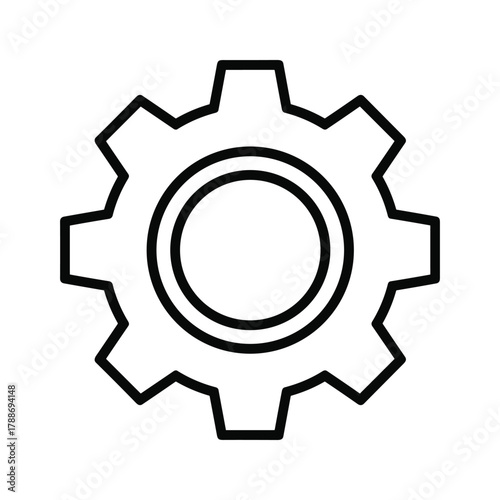 Gear icon, representing settings and configuration
