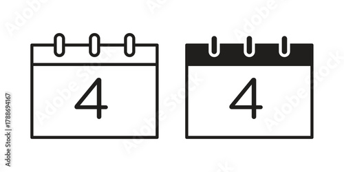 Calendar day icon, vector graphics collection. logotype graphic art design