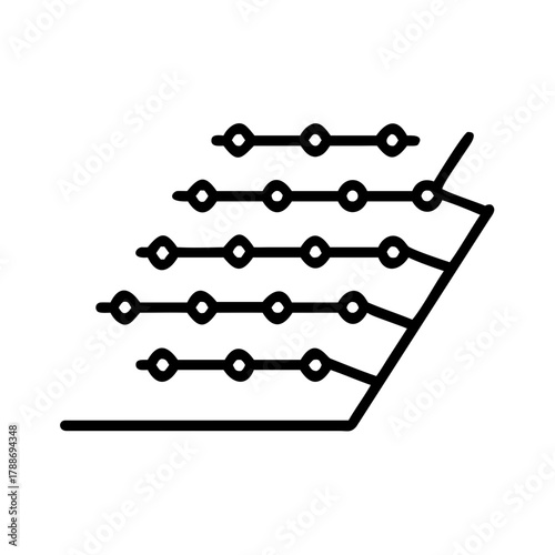 Graphene sheet icon on transparent background