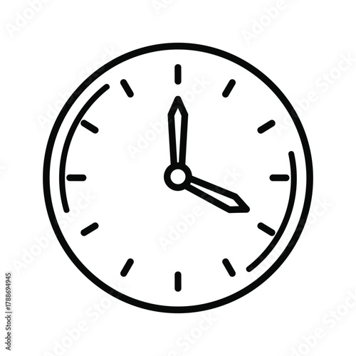 Clock for time management and schedule concept