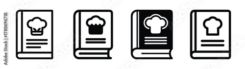 Collection of recipe books cooking books baking books culinary guides and cookbook illustration vector