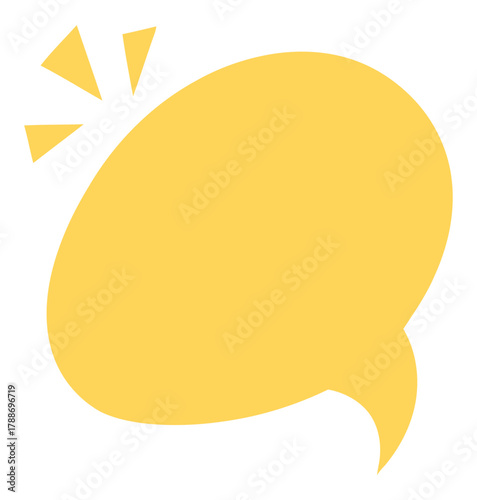 speech bubble, chat, communication, message, dialogue, talk, conversation, thinking, idea, thought, yellow, gold, pastel, graphic, icon, symbol, design, element, blank, empty, quote, notification, ale