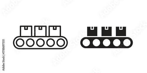 Conveyor belt icon, vector graphics collection. logotype graphic art design