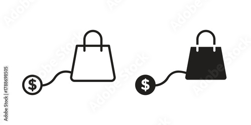 Debt icon, vector graphics collection. logotype graphic art design