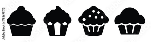 Black and white ice cream cones vector illustration dessert sweet treat frozen food summer design graphic art
