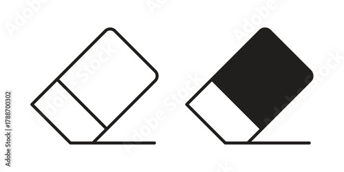 Eraser icon, vector graphics collection. logotype graphic art design