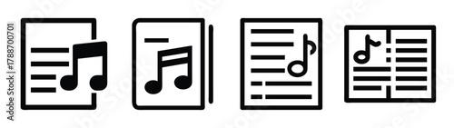 Download sheet music notes vector graphics for musicians and music lovers black and white design