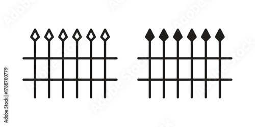 Fence icon, vector graphics collection. logotype graphic art design
