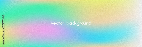 Noise Gradient Background. Abstract Grainy Bg In Pink, Purple And Blue Colors. Iridescent Hologram. Pearlescent Holographic Texture With Rainbow Foil. Smooth Gradation In Fluorescent Ink