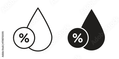 Humidity icon, vector graphics collection. logotype graphic art design