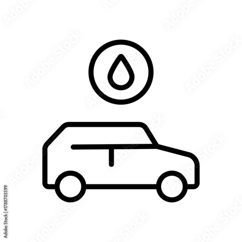 Gas station outline icon. Symbol, logo vector illustration.