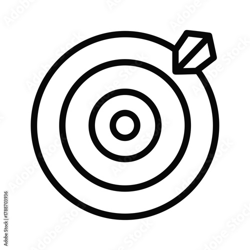 Dart hitting target, symbolizing success and accuracy