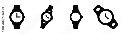 Wrist watches timepieces black and white vector illustration design for fashion accessories shop