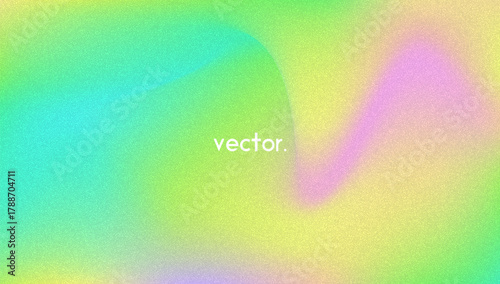 Noise Gradient Background. Abstract Grainy Bg In Pink, Purple And Blue Colors. Iridescent Hologram. Pearlescent Holographic Texture With Rainbow Foil. Grunge Blur Backdrop In Silver Mesh