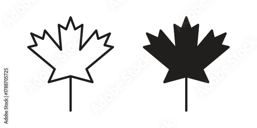 Maple leaf icon, vector graphics collection. logotype graphic art design