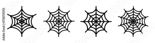 Spiderweb halloween vector graphic design elements spooky web silhouette spider web clip art images