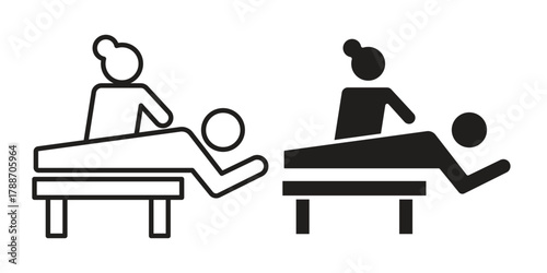 Massage icon, vector graphics collection. logotype graphic art design