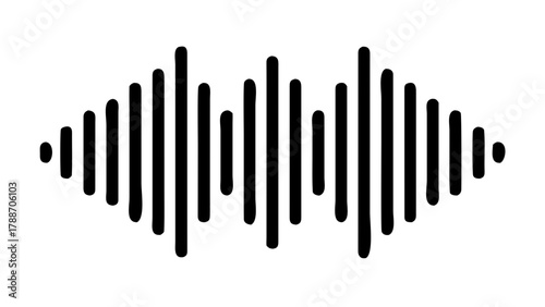 Black sound wave frequency equalizer signal graphic illustration audio waveform music pulse vibration 100 hz