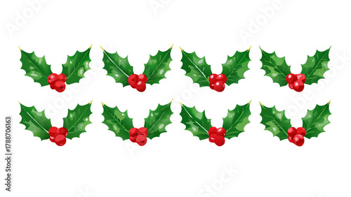 Christmas holly berries vector pattern holiday season christmas decoration winter festive christmas holly pattern 100