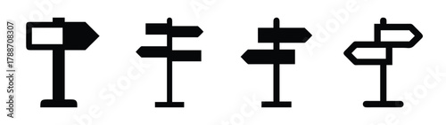 Find your way with directional signpost vector graphics for navigation and guidance signage design