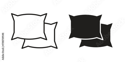 Pillow icon, vector graphics collection. logotype graphic art design