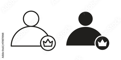 Premium User icon, vector graphics collection. logotype graphic art design